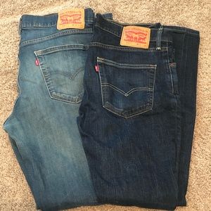 LEVI’S® 541™ 32x34 ATHLETIC TAPER FLEX MEN'S JEANS (dark & light wash bundle)